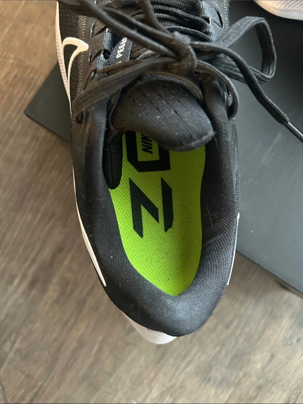 Nike Black and White Pegasus Running Sneakers with Signature Swoosh